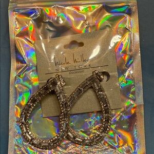 Nicole Miller Silver Hoop Earrings